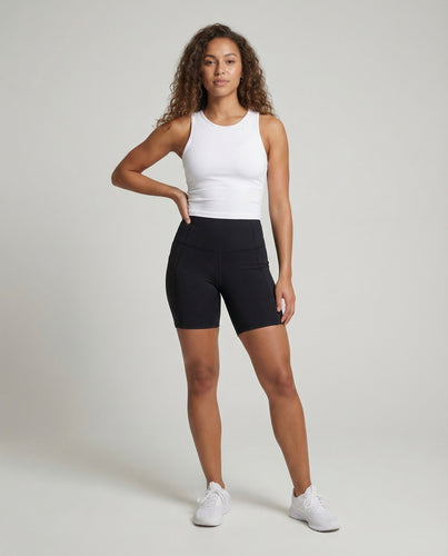 Damen Biker-Shorts Kompressionsbund