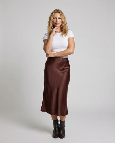 Damen Satin-Bahnenrock Schwingende A-Linie