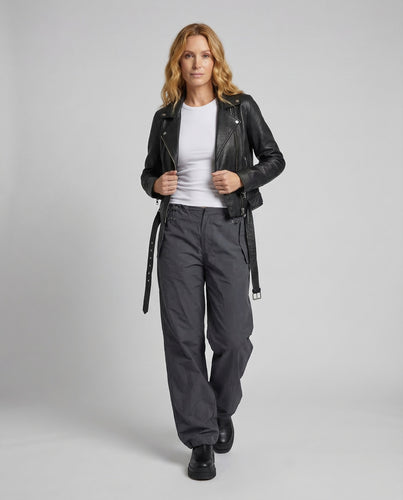 Damen Utilitaristische Hose Ösen-Details