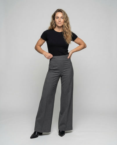 Damen Palazzo-Hose Formgebende Mittelnaht