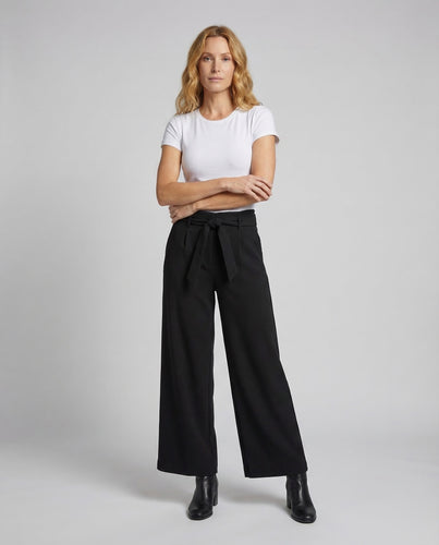 Damen Taillen-Culotte Bindegürtel Weites Bein