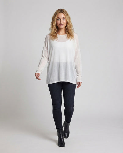 Damen Langarmshirt Kreuzträger Rückenausschnitt