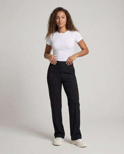 Damen Stretch-Crepe-Hose Mittelnaht