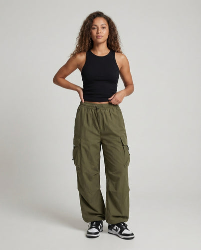 Damen Ballonhose Verstellbarer Saumzug