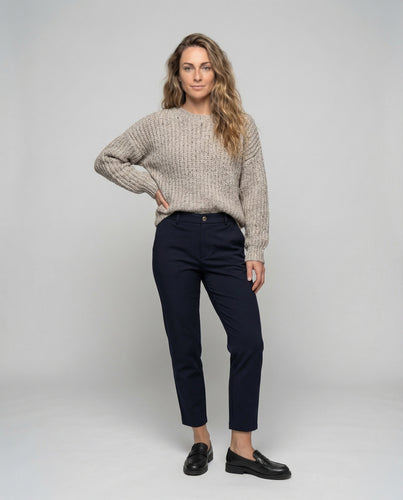 Damen Taillierte Anzughose Elastischer Bund