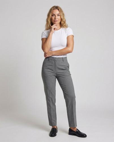 Damen Taillierte Zigarettenhose Bügelfalte