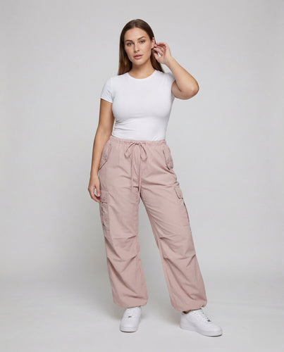 Damen Oversize-Trackhose Rüschennähte