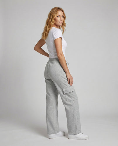 Damen Fleece-Palazzohose Kordelbund