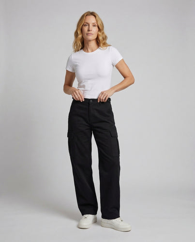 Damen Cargo-Baggy-Hose Verstellbarer Seitenriegel