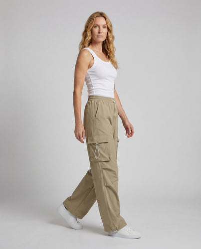 Damen Workwear-Cargohose Kordeltaille
