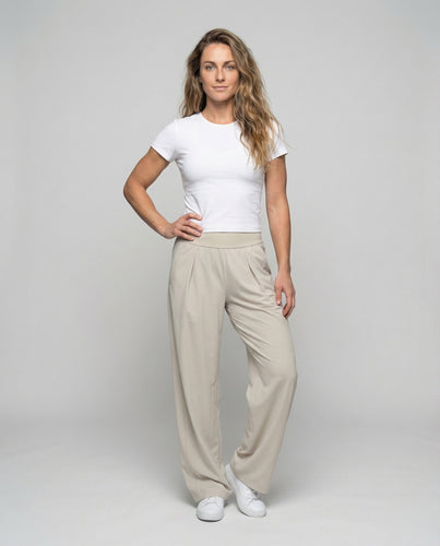Damen Palazzohose Hoher Stretchbund