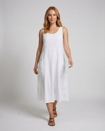 Damen Swing-Kaftankleid Großzügige Seitentaschen