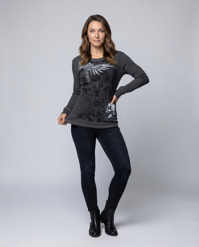 Damen Feinstrickpullover Jacquardstruktur