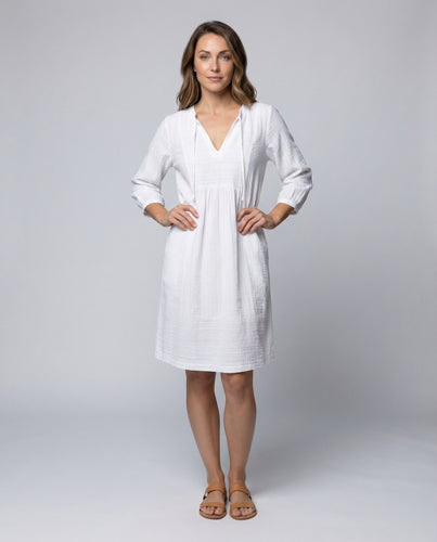 Damen Strandkleid Leinen-Baumwoll-Mix Kapuze
