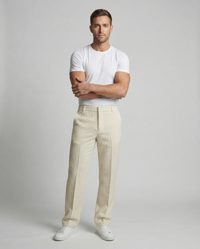 Herren elegante Waffelstruktur-Hose