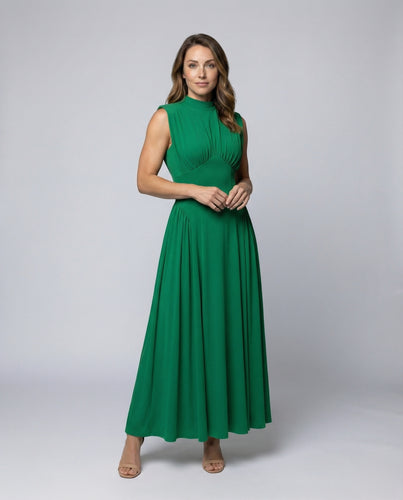 Damen bodenlanges ärmelloses Gala-Kleid