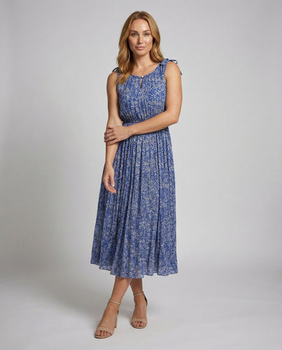 Damen luftiges Boho-Maxikleid mit gebundenen Trägern