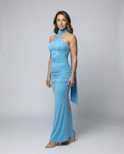 Damen trägerloses Abendkleid mit Trompetenrock