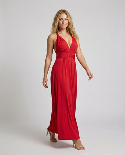 Damen wandelbares Maxikleid mit Kreuzträger-Rücken