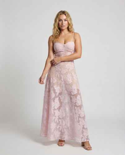 Damen mehrlagiges Spitzen-Maxikleid in A-Linie