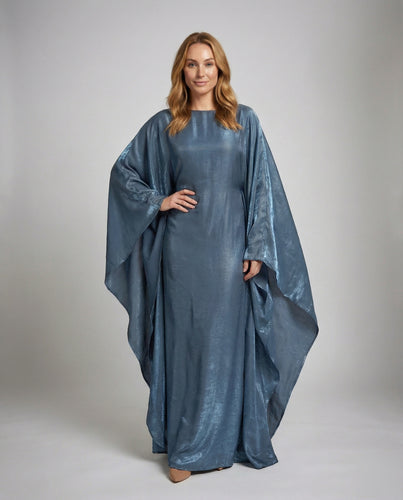 Damen schimmerndes Abendkaftan mit Fledermausärmeln