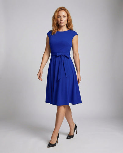Damen tailliertes Vintage-Midikleid im Swingstil