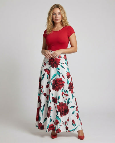 Damen zweiteiliges Maxi-Set mit Blumenrock