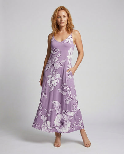 Damen Boho-Maxikleid mit Spaghettiträgern