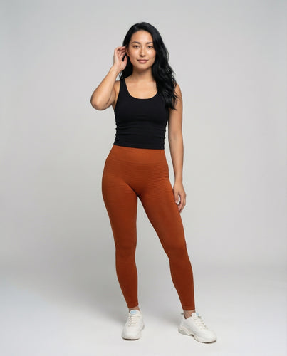 Damen Funktions-Leggings mit Rippstruktur