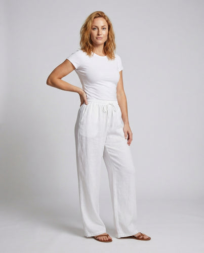 Damen locker fallende Leinen-Relaxhose