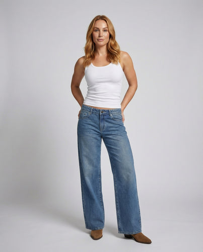 Damen Schlagjeans im Palazzoschnitt