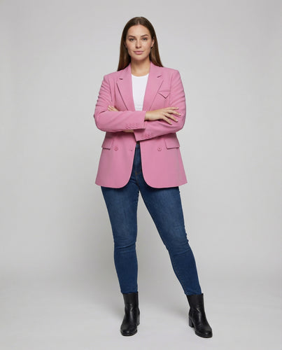 Damen Doppelbrust-Blazer mit Tickettasche