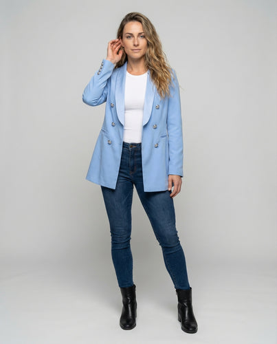 Damen kurzes Blazerkleid mit V-Ausschnitt