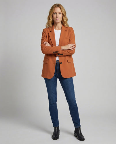 Damen Aparte Rückenschlitz Longline-Blazer