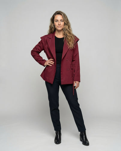 Damen Variable Kordel-Taille Oversize-Blazer
