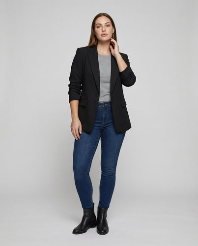 Damen Konturierte Seitenabnäher Einreiher-Blazer