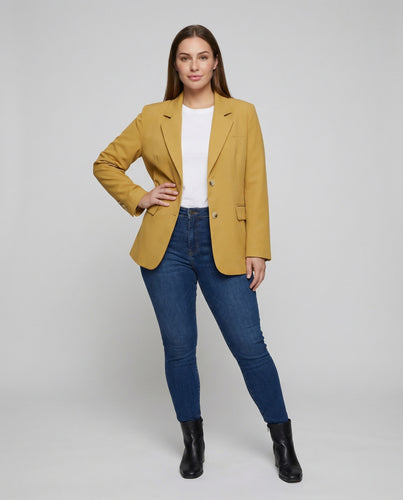 Damen Beständige Twill Revers-Sakko