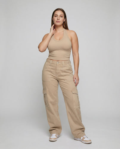 Damen Praktische Gerades-Bein Cargohose