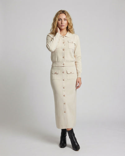Damen Klassische Feinstrick Feinstrick-Set