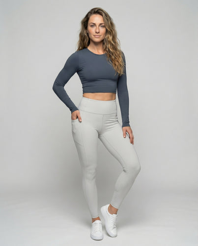 Damen taillenhohe Leggings mit Gesäßkontur