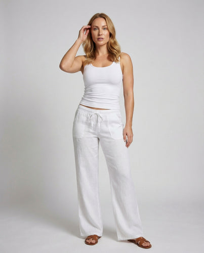 Damen Palazzo-Loungehose mit fließendem Fall