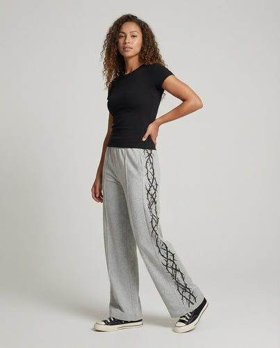 Unisex weite Jogginghose mit Stacheldraht-Print