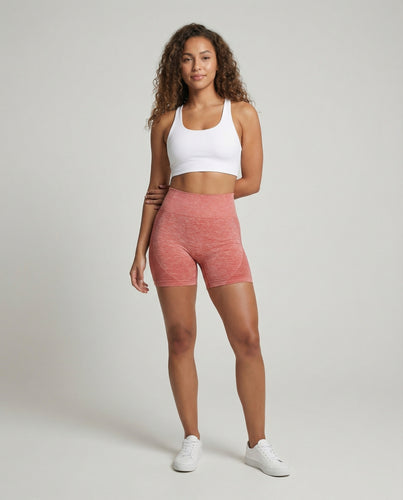 Damen nahtfreie Sport-Bermuda mit Strukturzonen