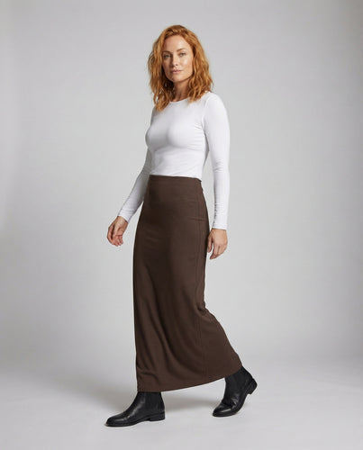 Damen Maxi-Schlauchrock aus elastischem Jersey