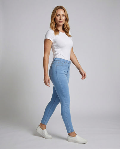 Damen Pull-On-Jeansleggings in Knöchellänge