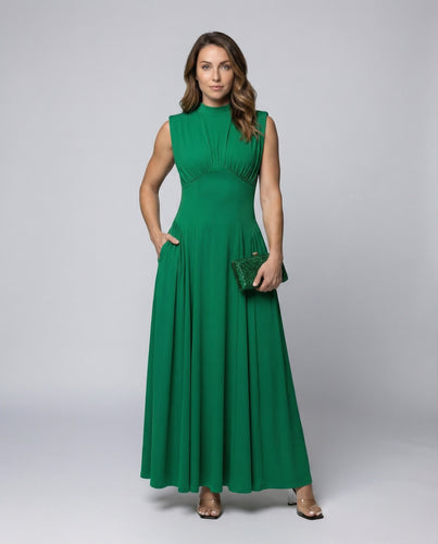 Damen Förmliche Plissierte-Brust Abendkleid