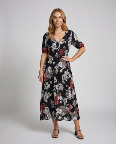 Damen Empire Empire-Taille Boho-Maxikleid