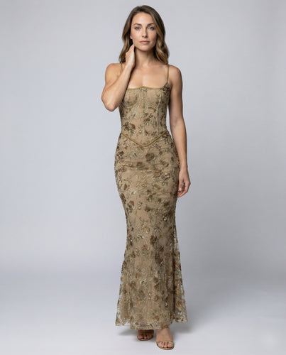 Damen Florale Meerjungfrauen-Schnitt Corsagenkleid
