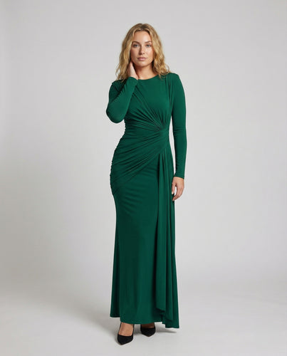 Damen Fließende Taillen-Twist Jersey-Abendkleid