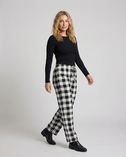 Damen Gemütliche Karodessin Loungehose